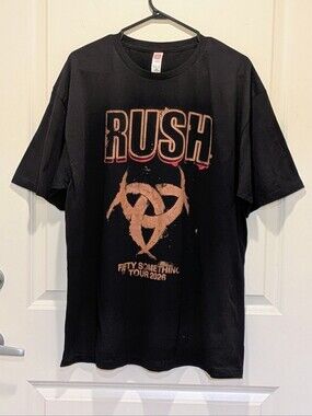 NWOT Rush XL 2026 Fifty Something Tour Official Band Tee Shirt